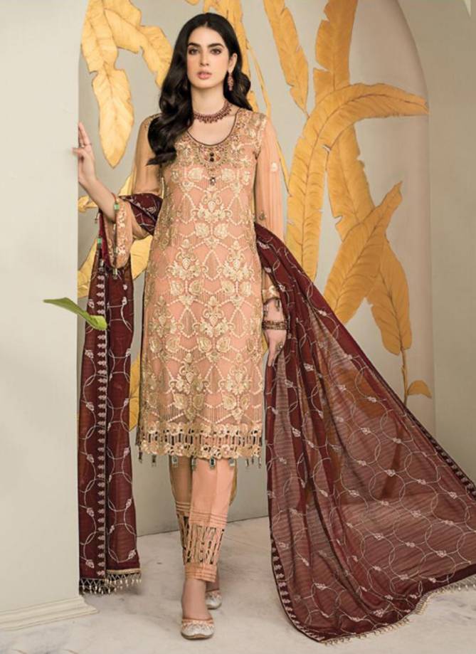 RAMSHA RAMSHA VOL 13 Latest Fancy Designer Festive Wear Fox Georeggete Embroidery Work Salwar Suit Collection